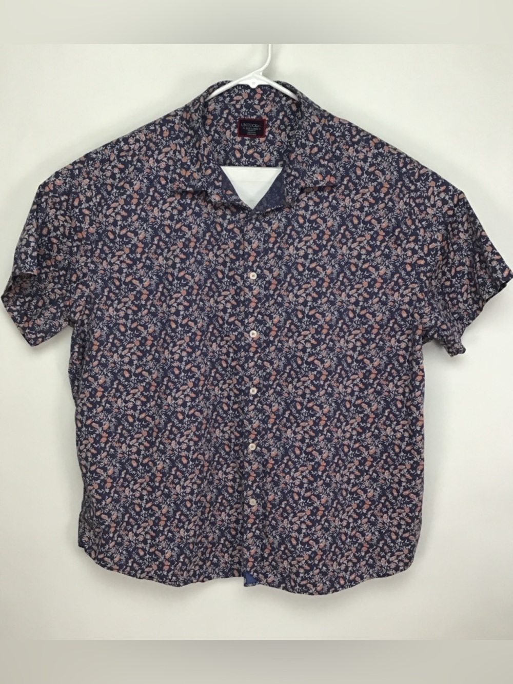 UNTUCKit Buckley men’s cotton short sleeve button up casual shirt 3XL